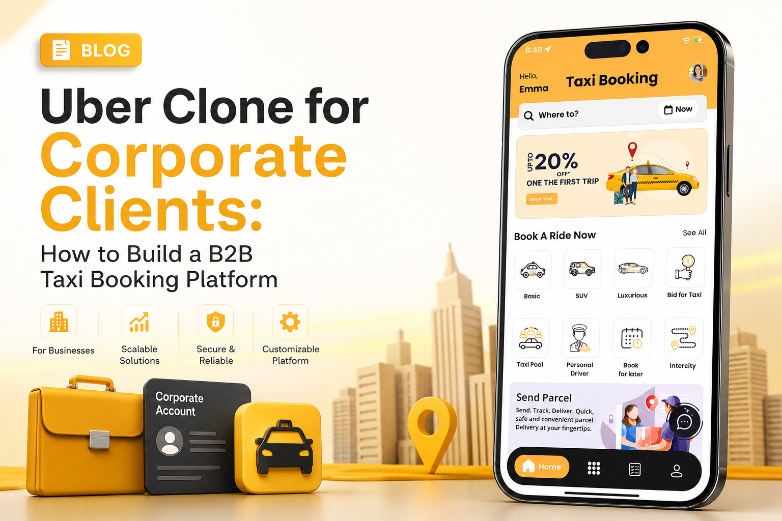 uber clone for corporate clients
