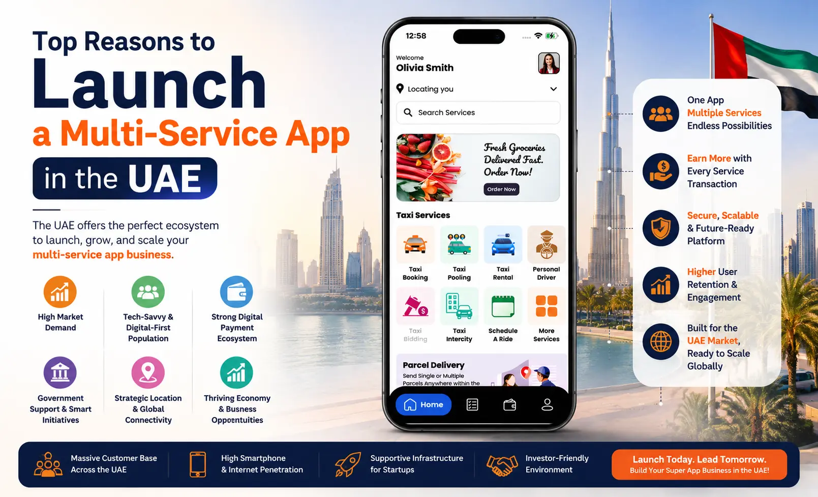 Launch a multi-service app in the UAE