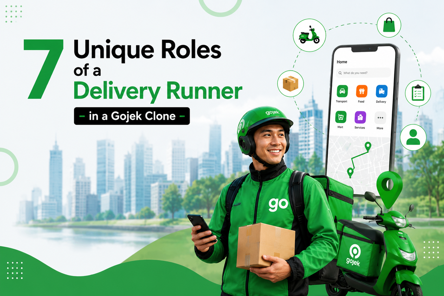 Roles of a Delivery Runner in a Gojek Clone