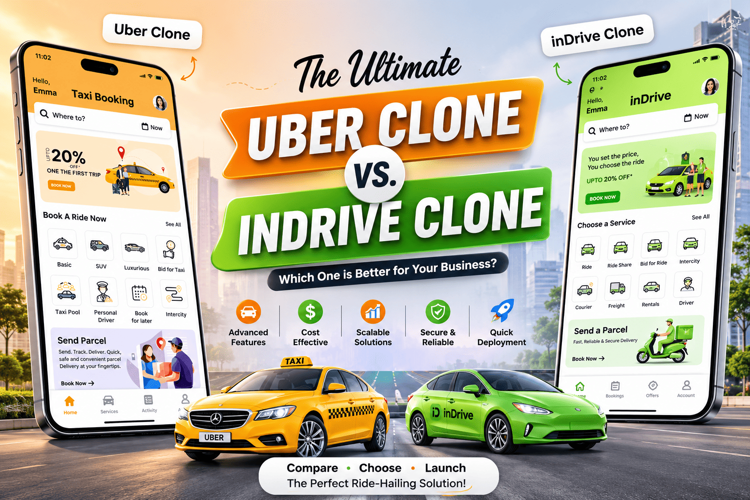 The Ultimate Uber Clone vs. inDrive Clone comparison