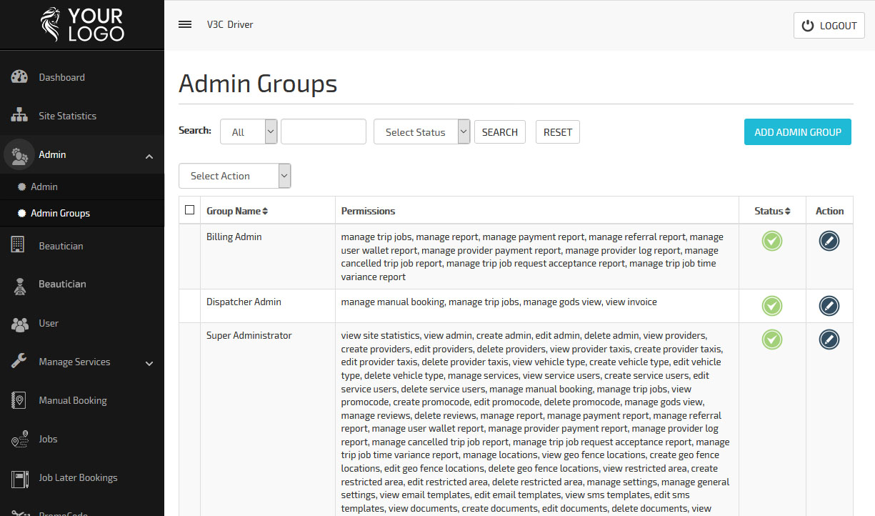 add admin groups