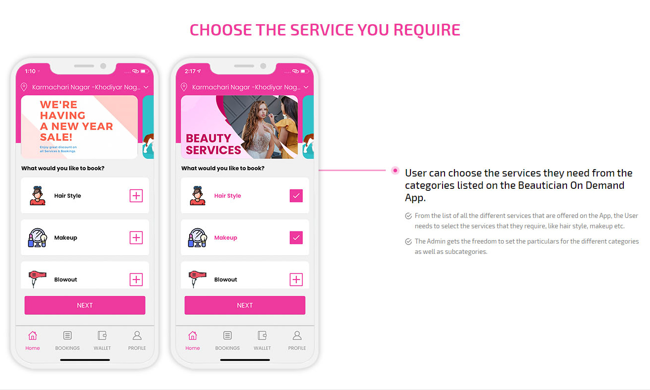 Choose Service you require