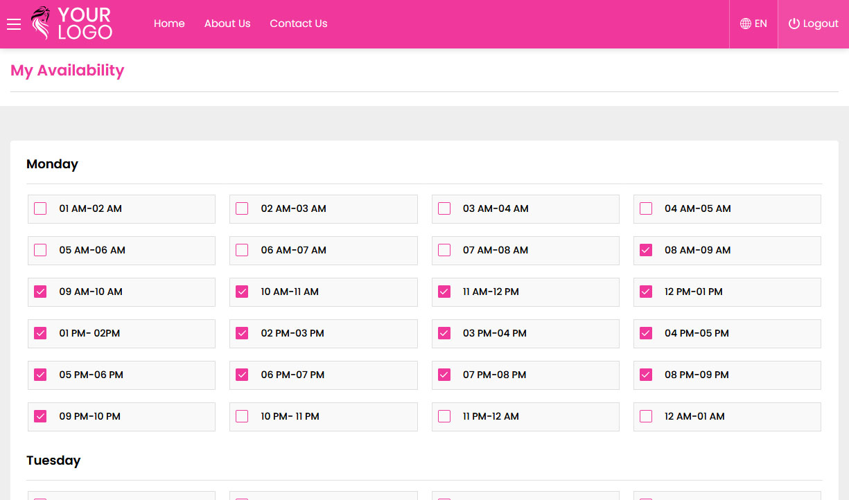 Beautician Availability