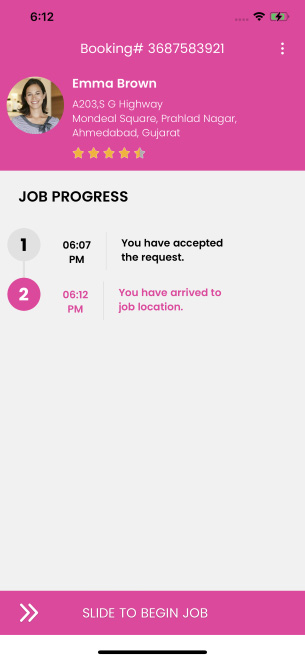 beautician begin the job