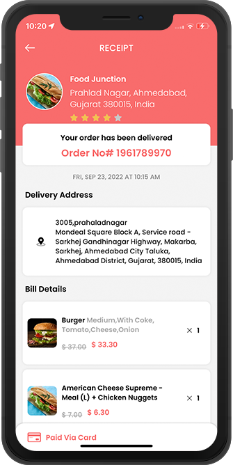 driver see details of address, earning , order
