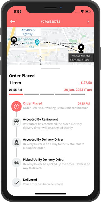 user track the order