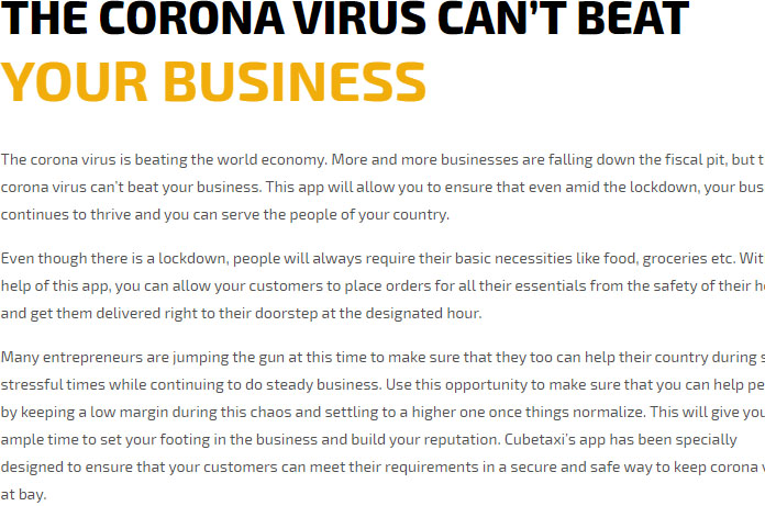 CORONA VIRUS CAN’T BEAT YOUR BUSINESS