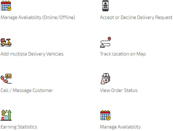Delivery driver app