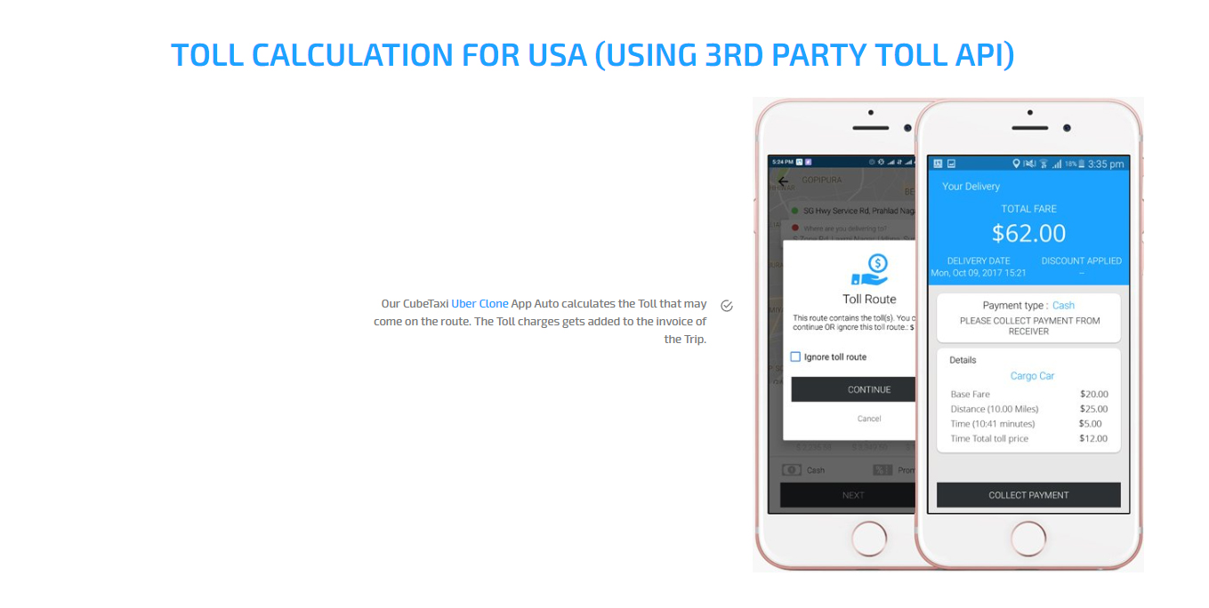 toll calculation for USA toll calculation for USA