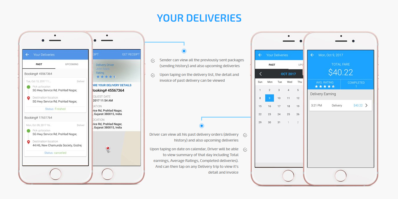 your deliveries your deliveries