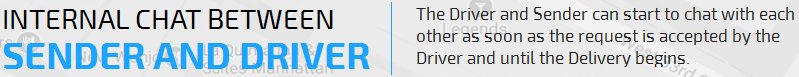 sender and delivery driver chat screen
