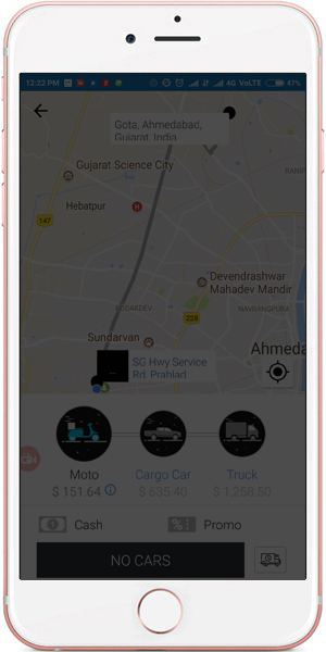 sender send request to driver