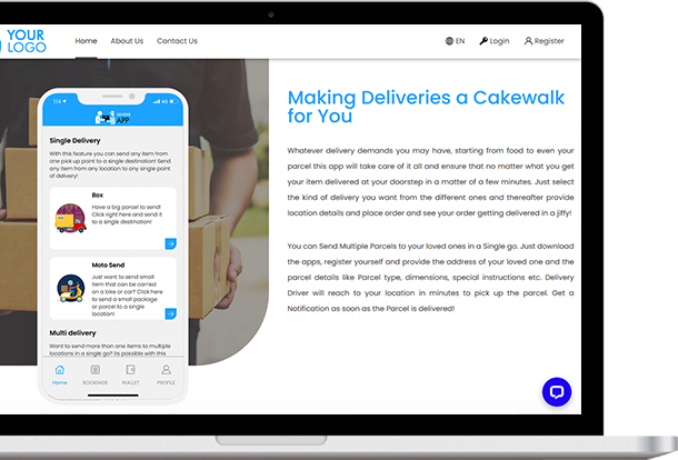 web panel delivery app web panel