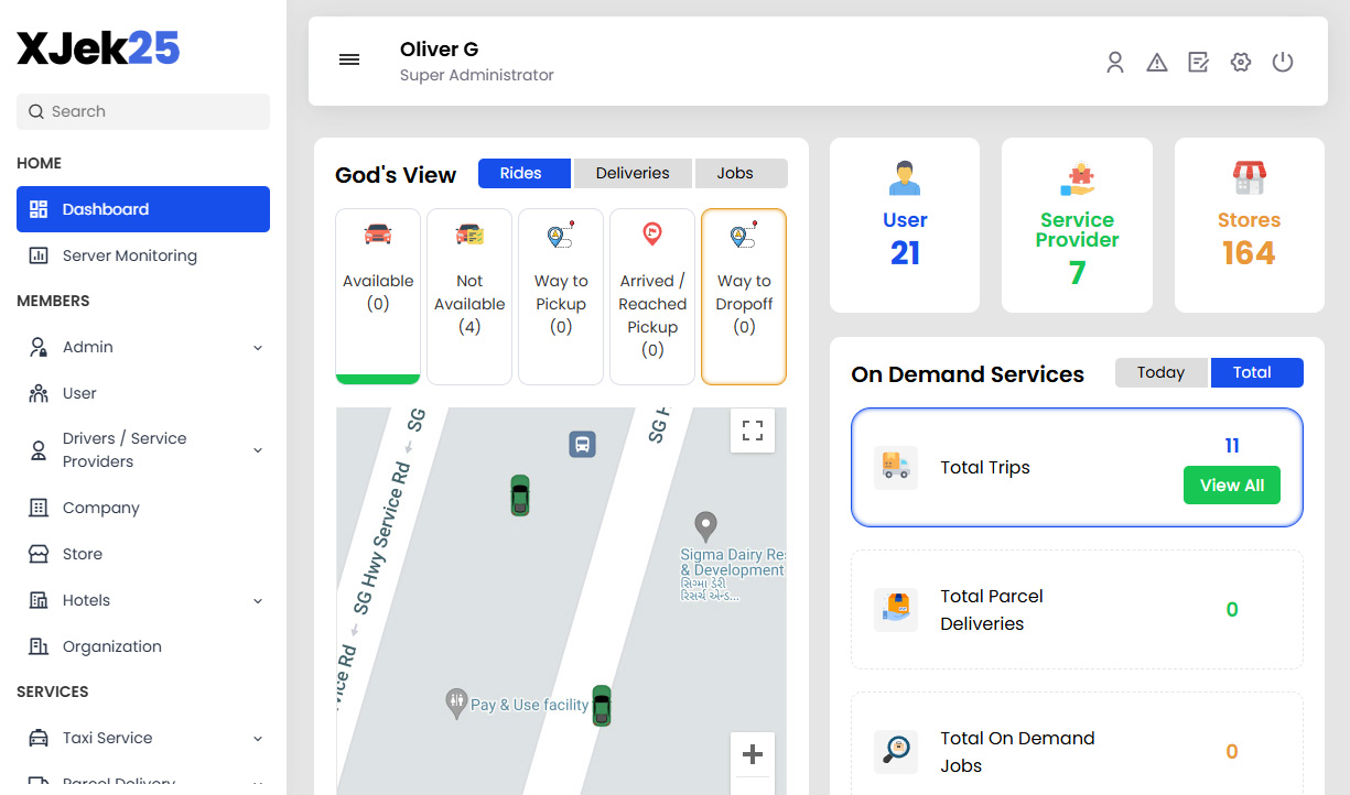 admin panel