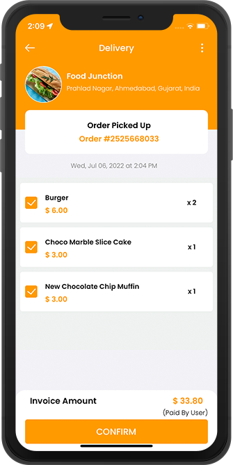 delivery driver pickup order