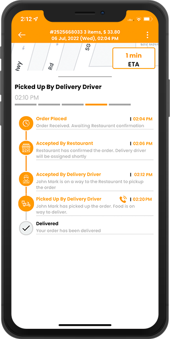 user see the status of the driver