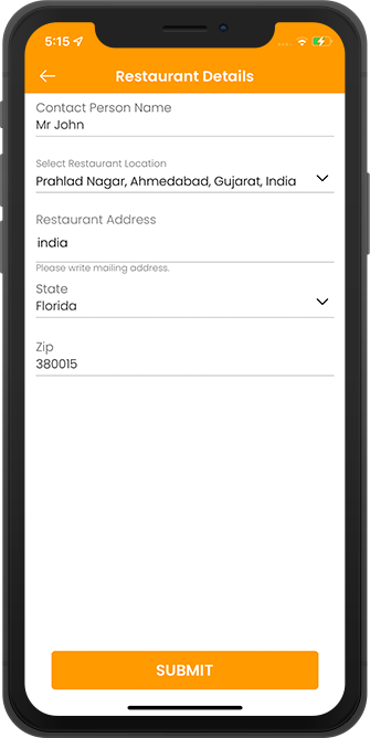 restaurant order details