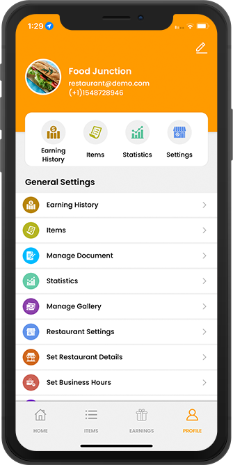 restaurant app menu