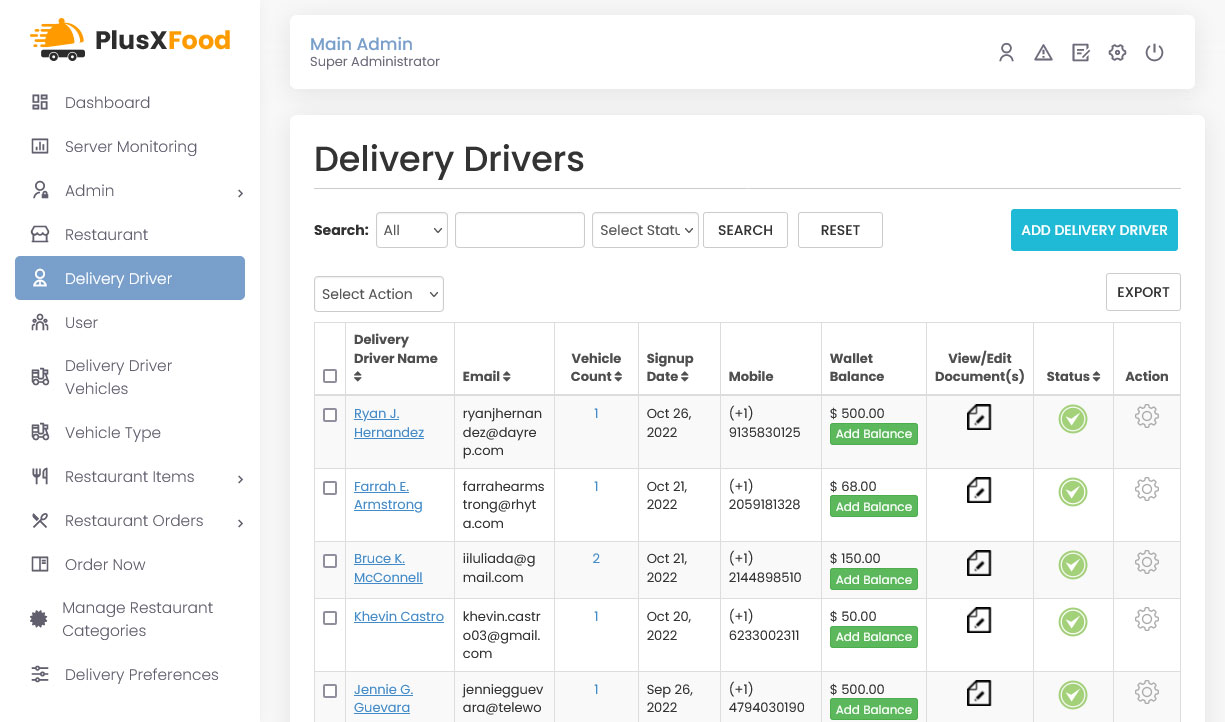 delivery drivers