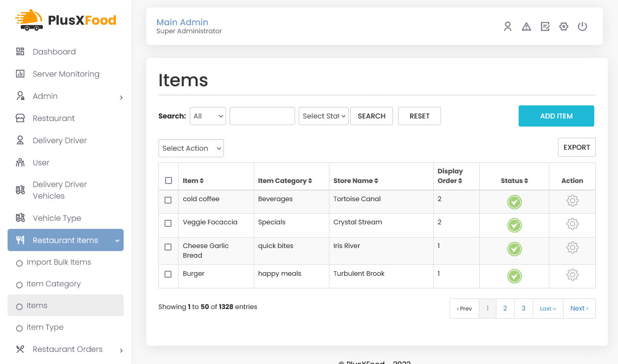 Manage Items