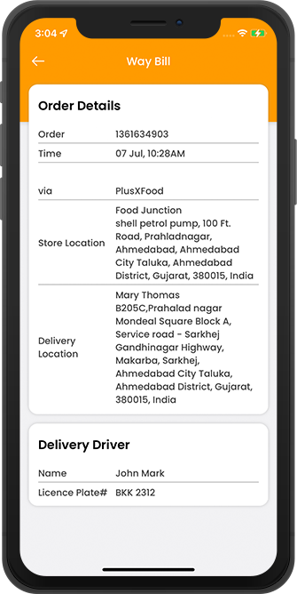 order delivered successful