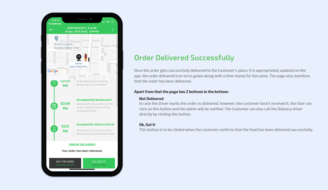 order delivered successfully