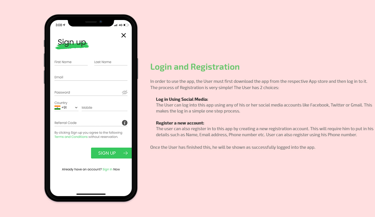 app login & registration