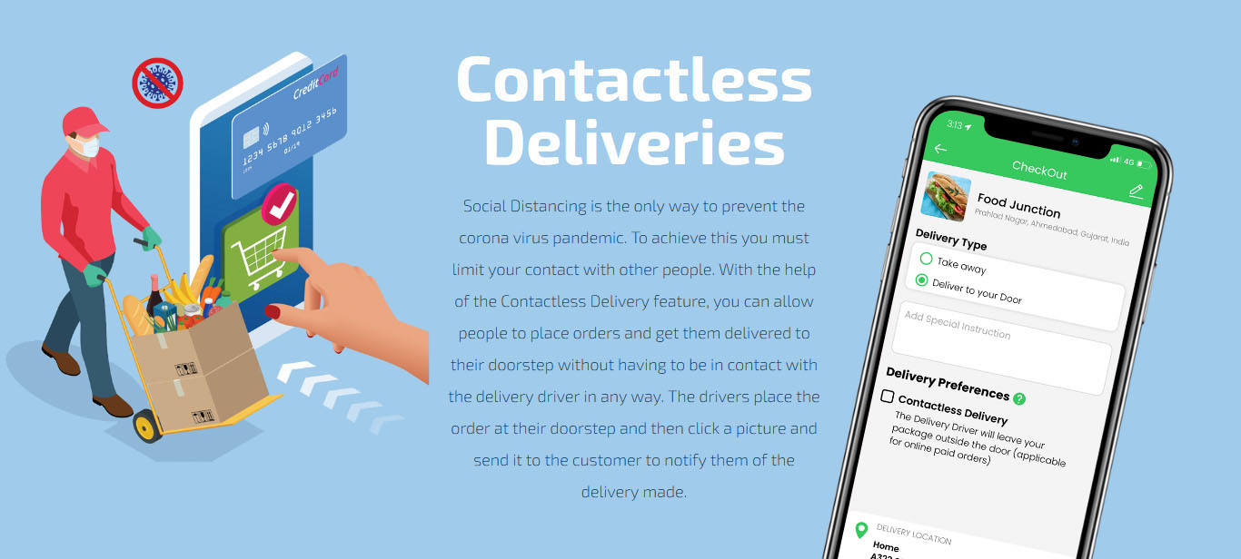 food -  contactless deliveries