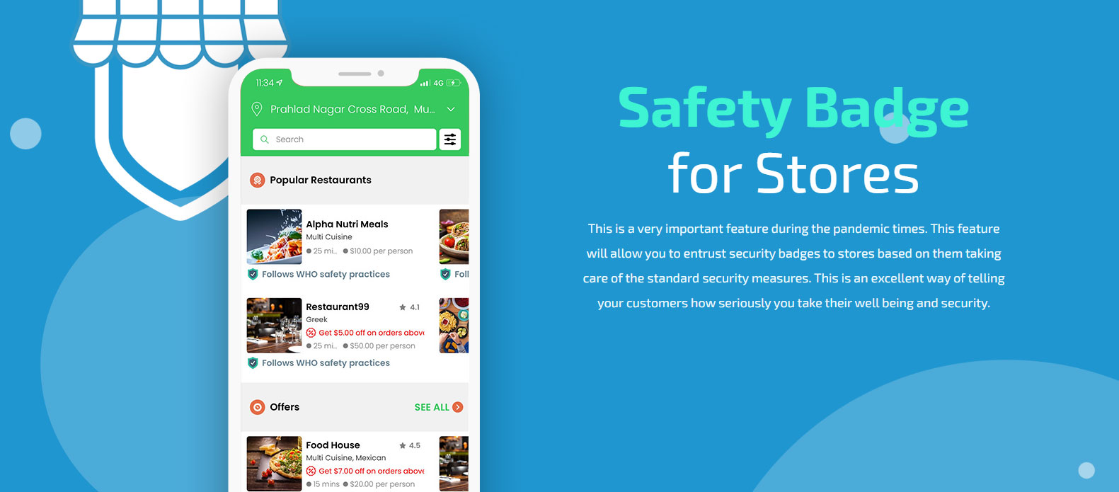 food – safety badge for store