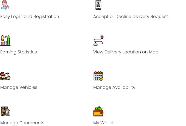 Delivery Driver App Features