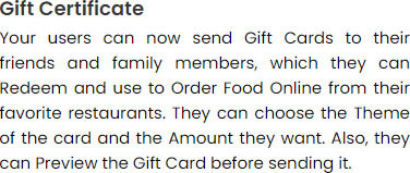 Gift certificate