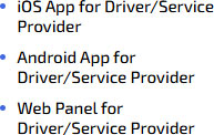 Driver / Service Provider Apps