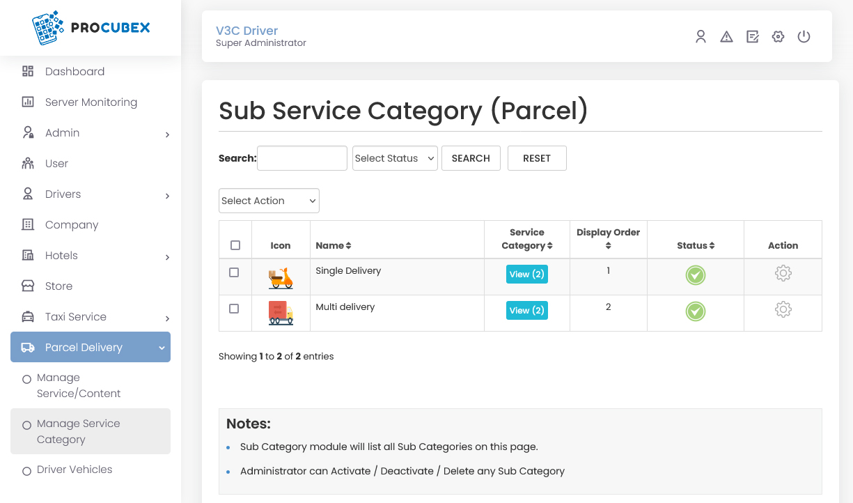 Parcel Category 