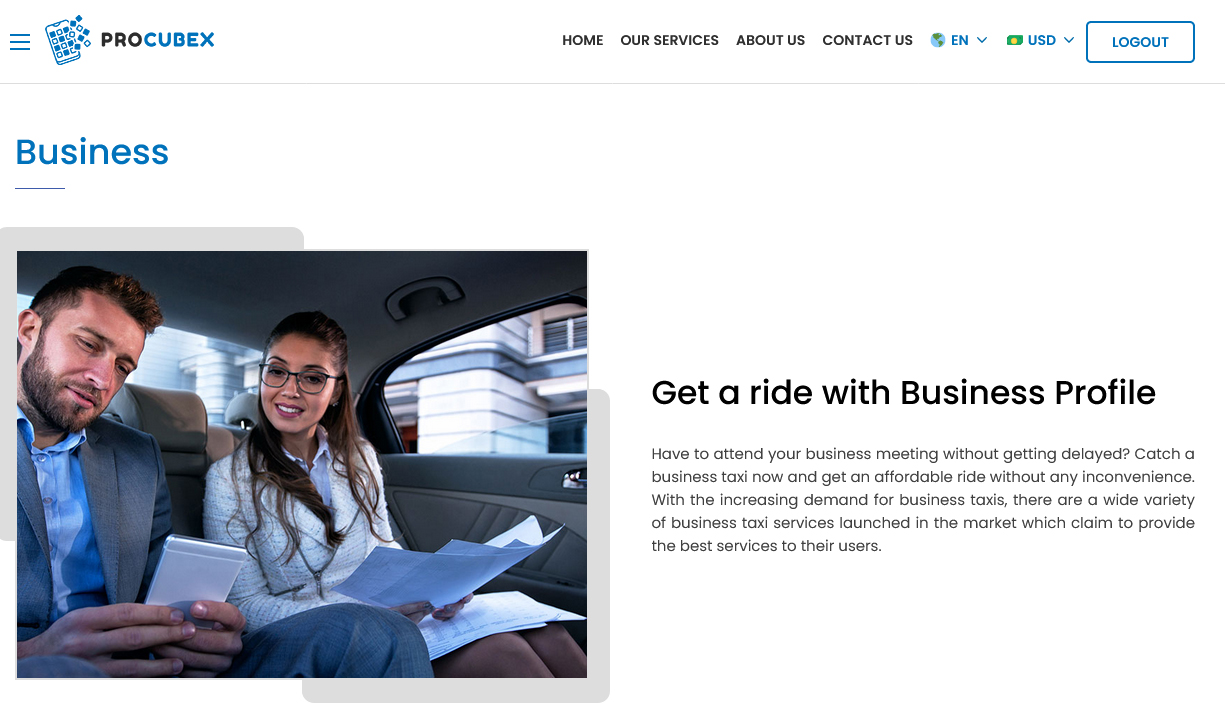 Ride With Business Profile