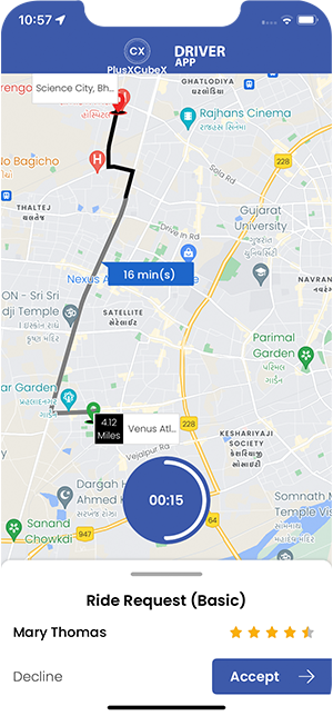 driver accept or decline ride request