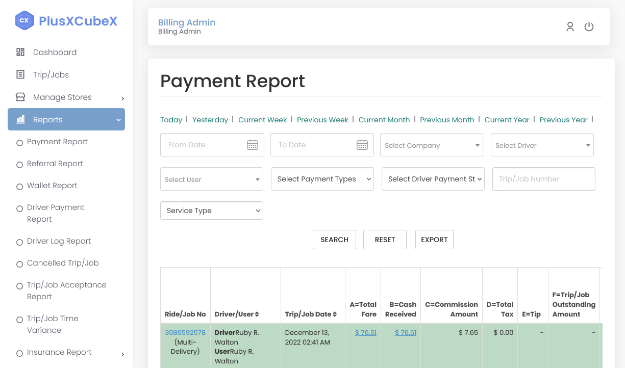 Payment Report