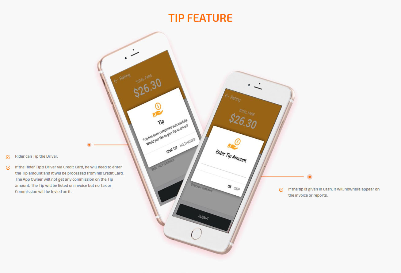 tip feature screen