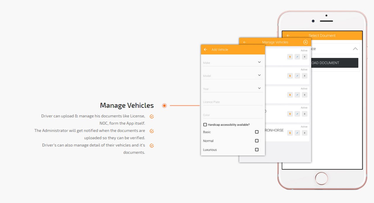 manage vehicle screen