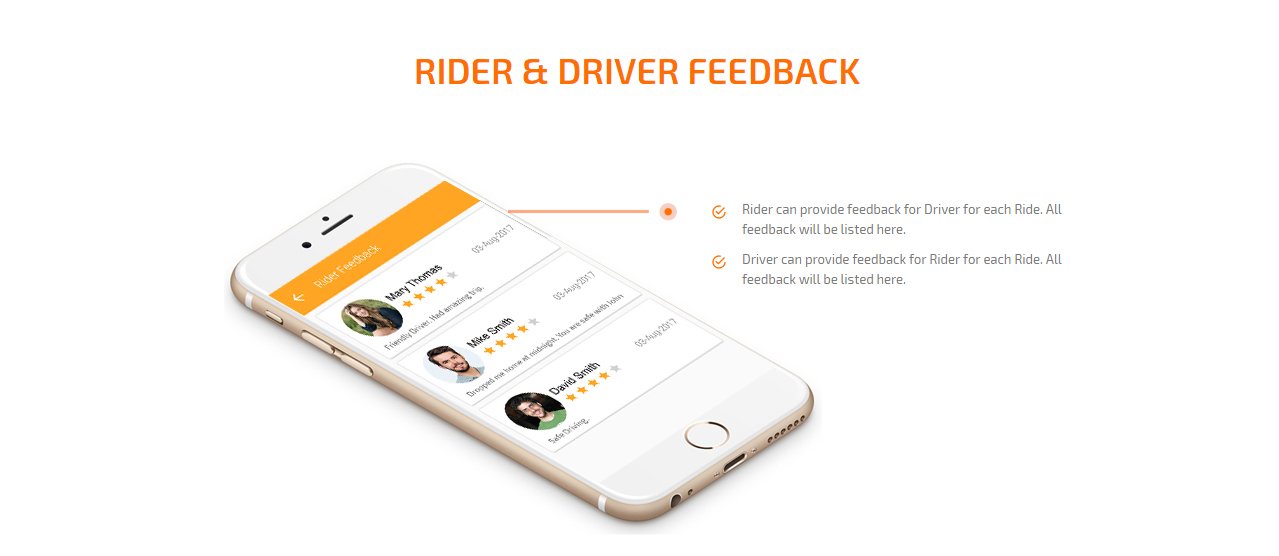 rider & driver feedback screen