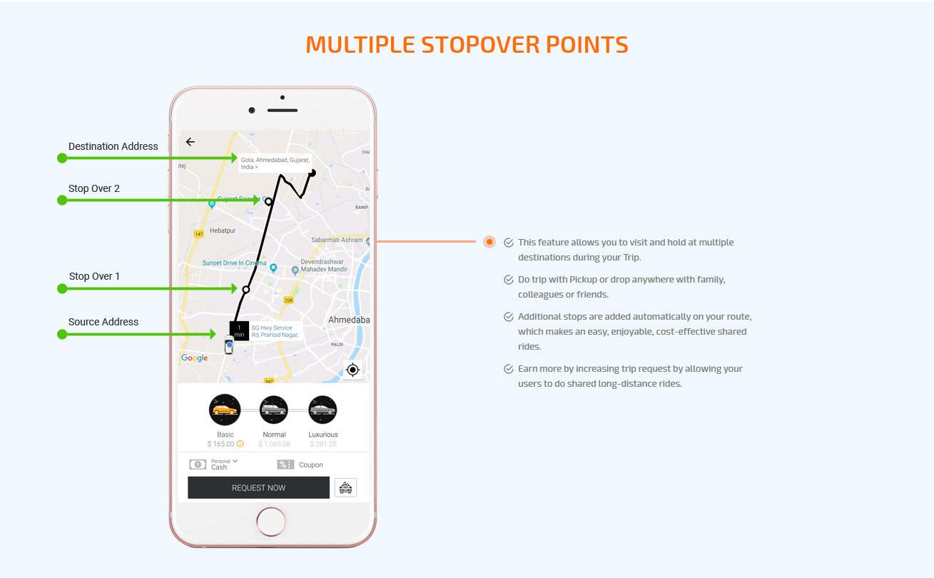 multiple stop over points