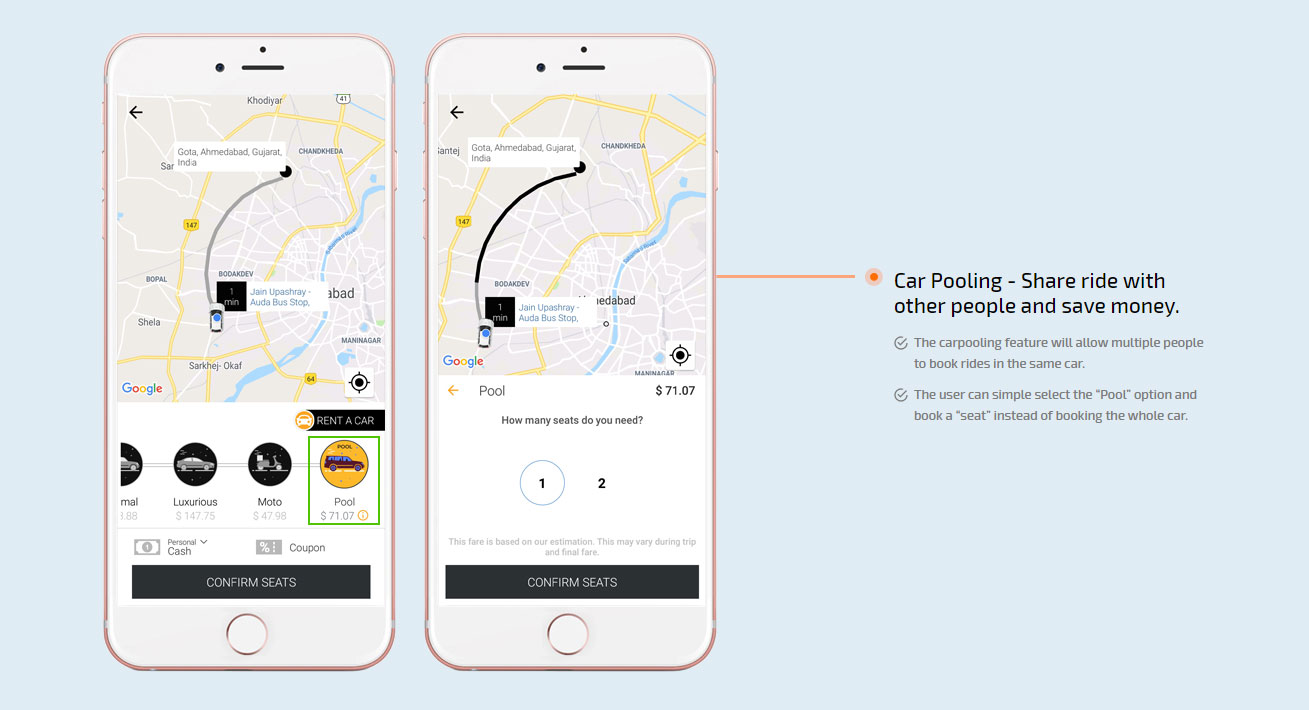 share ride with others