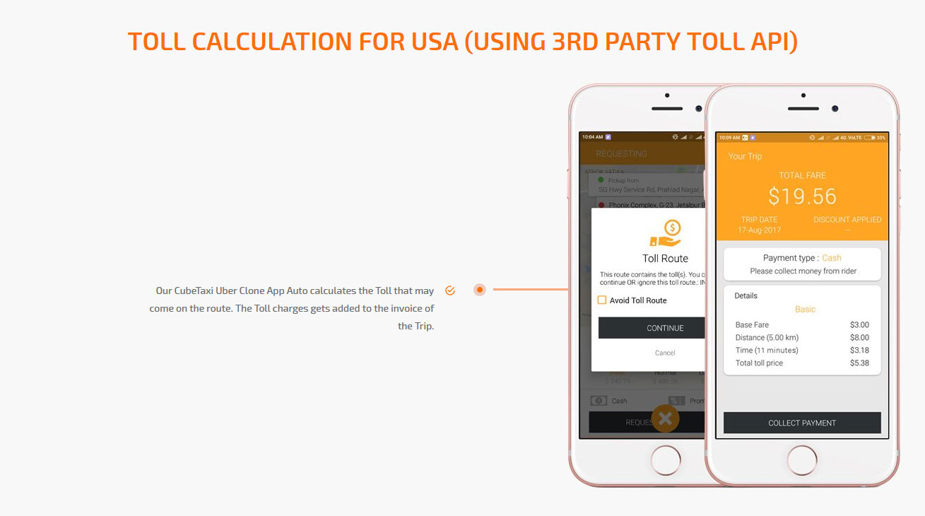 toll calculation for USA