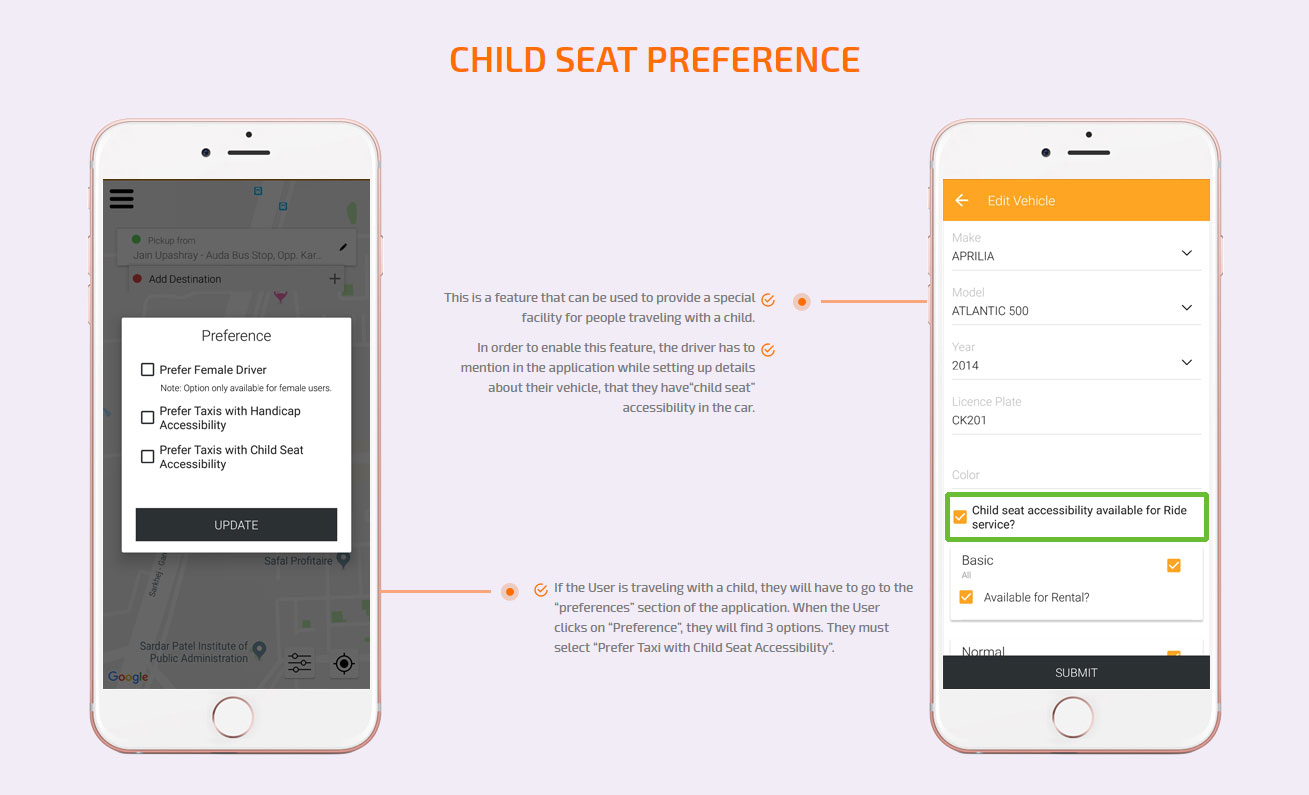 child seat preference