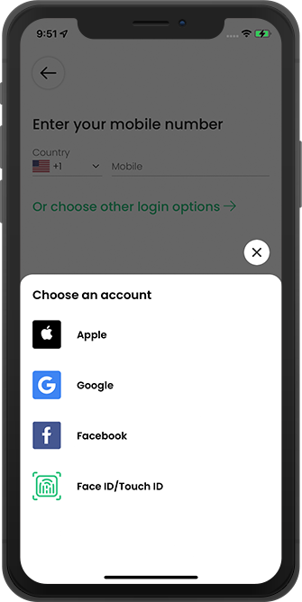 Choose Face ID