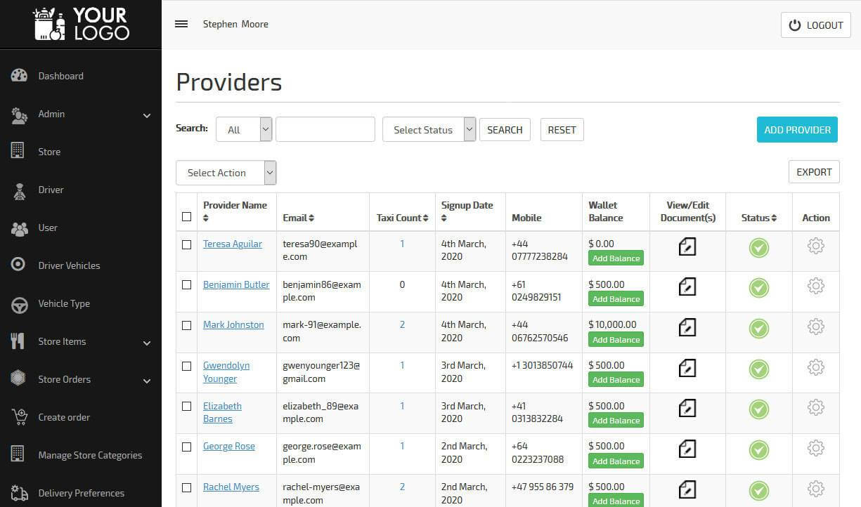manage providers