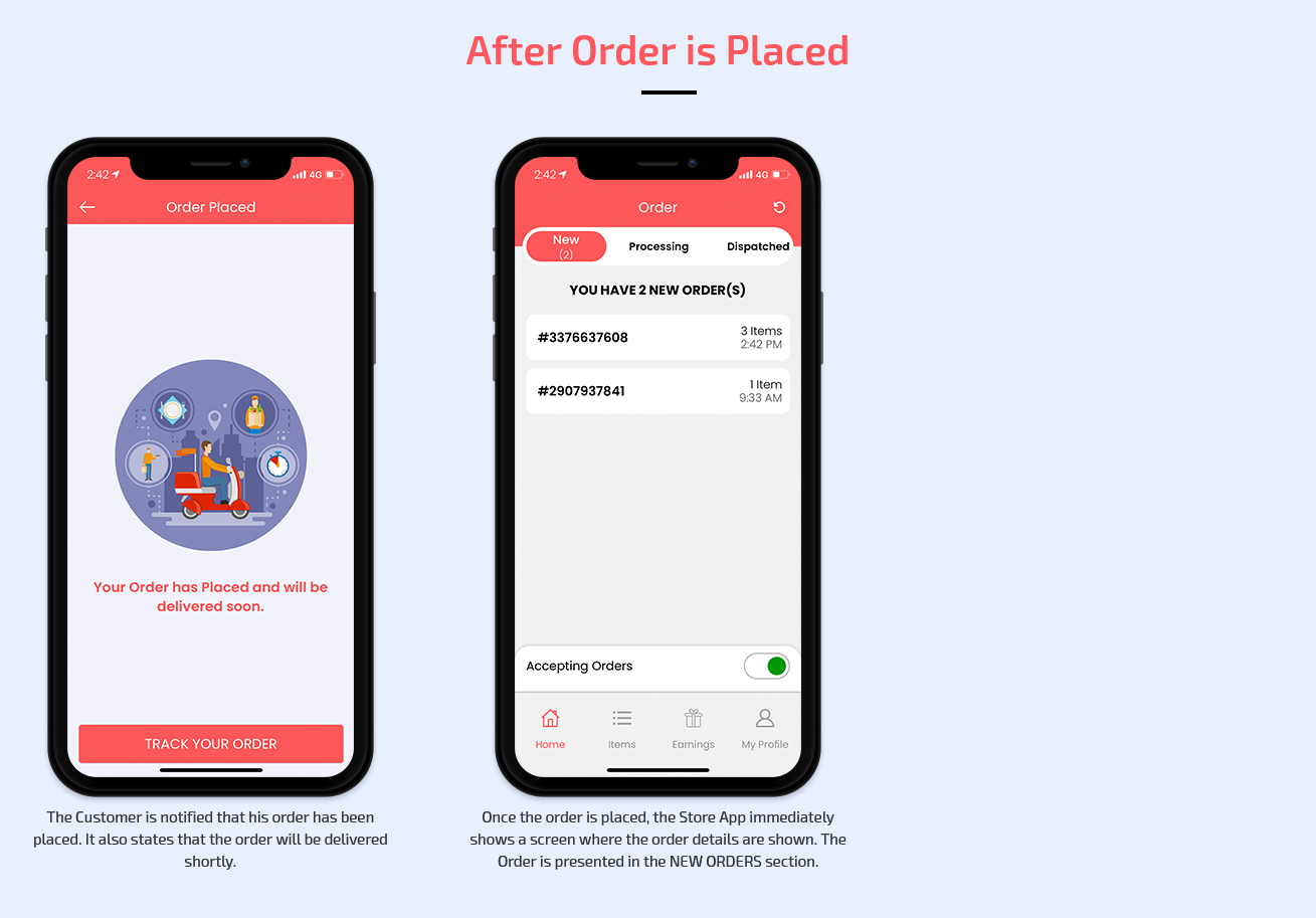 order place notification