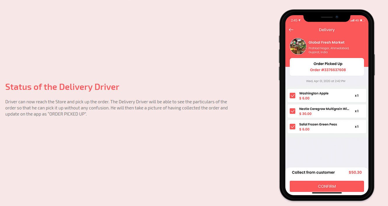 status of delivery driver status of delivery driver