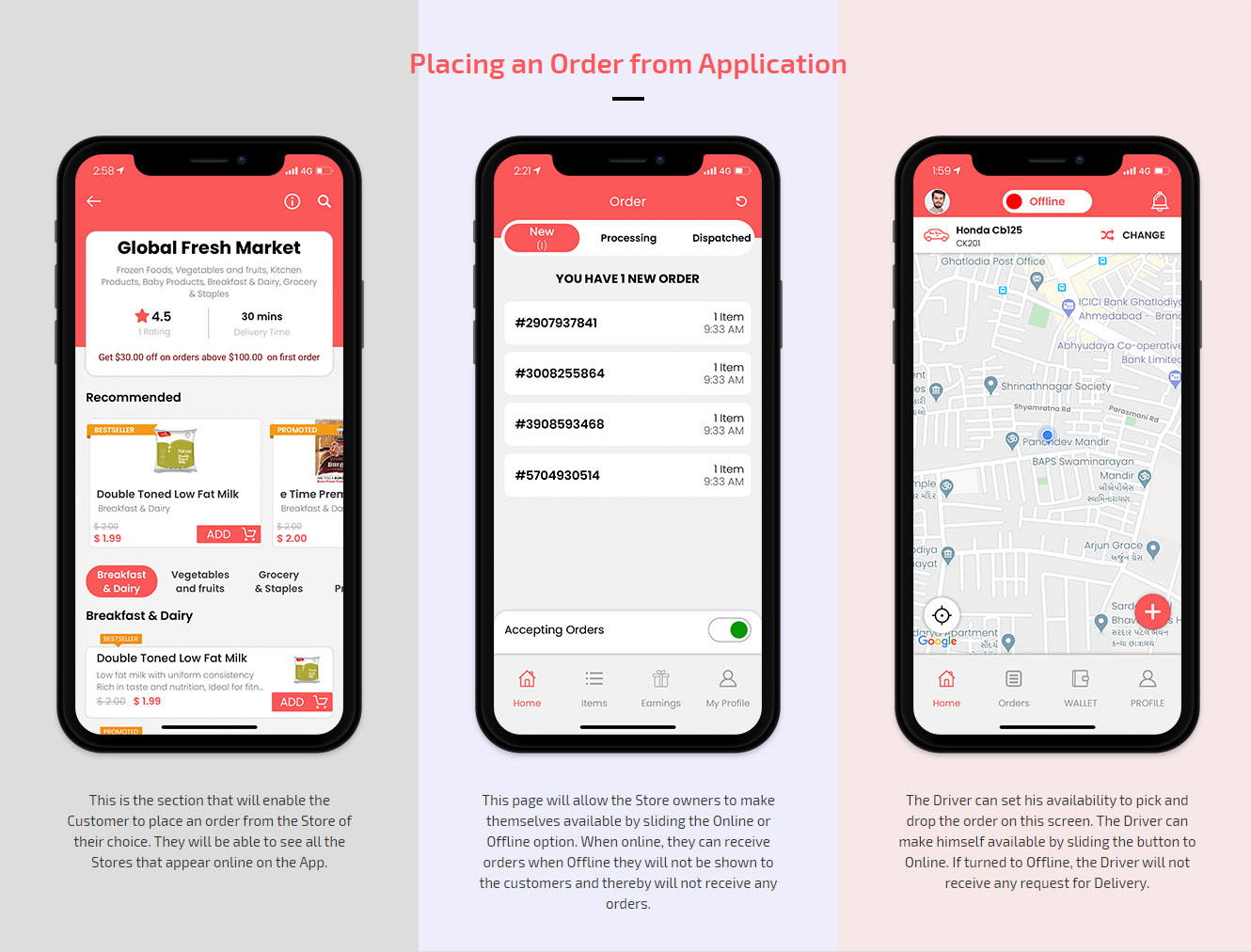 placing an order placing an order