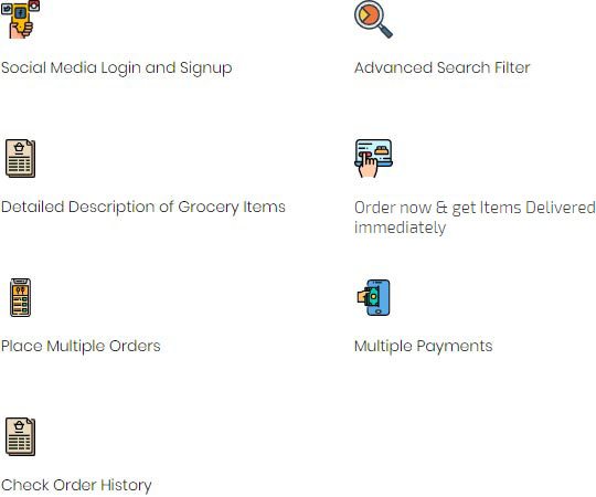 customer Application features