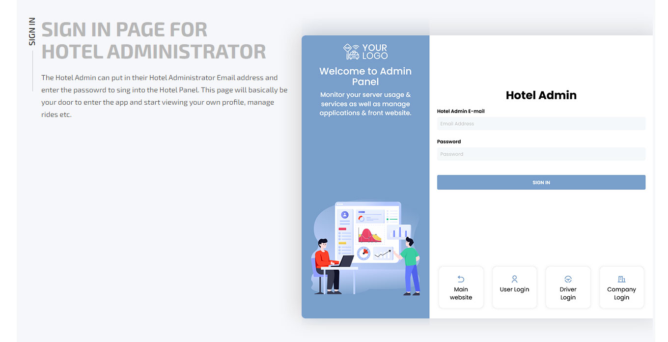 hotel administrator sign in